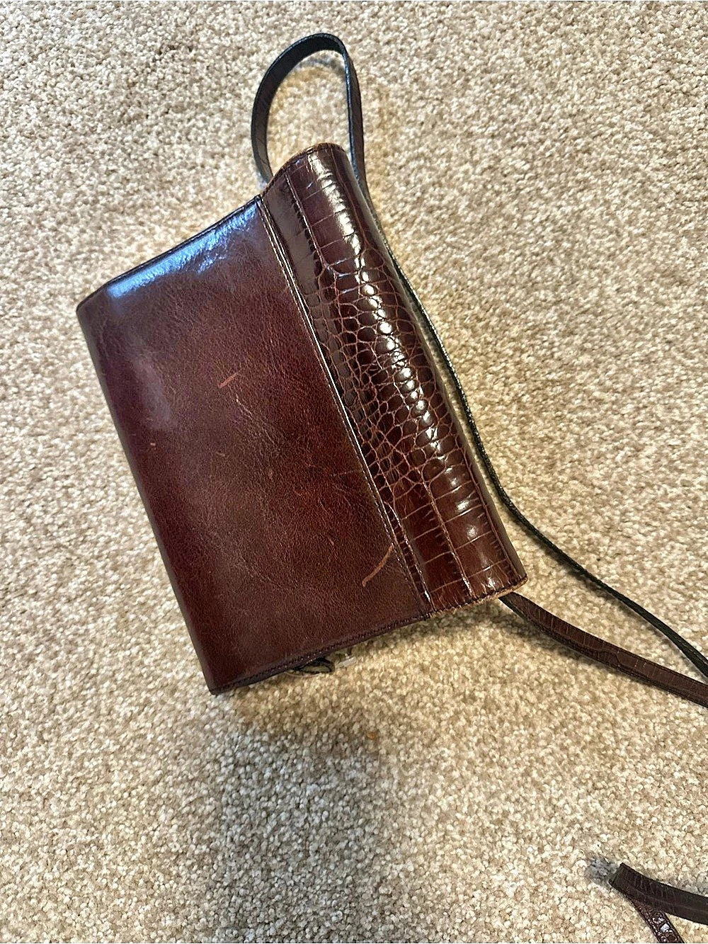 Brighton Nepal Organizer Crossbody Brown & Black Wallet